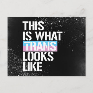 Trans - So sieht Trans aus - - LGBTQ Ri Postkarte