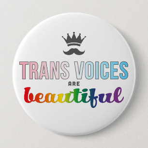 Trans Stimmen sind eine schöne Taste Button