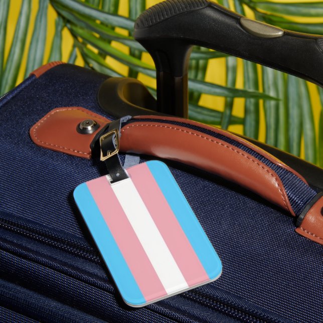 Trans Stolz Flagge Gepäckanhänger (Vorderseite Insitu 1)