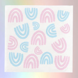 Trans-Stolz Pastell-Regenbogen-Papier-Taschentuch Serviette