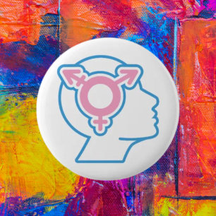 Trans-Stolz-Symbol-Button Button