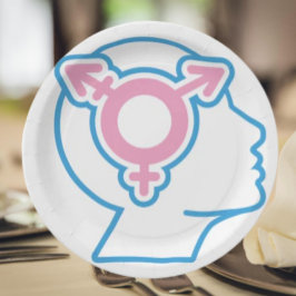 Trans-Stolz-Symbol-Papierteller Pappteller