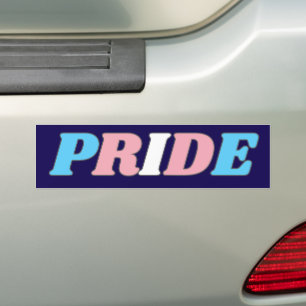 Trans-Stolz Transgender-Flaggenfarben-Typografie Autoaufkleber