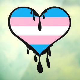 Trans Stolz Triefendes Herz Fensteraufkleber