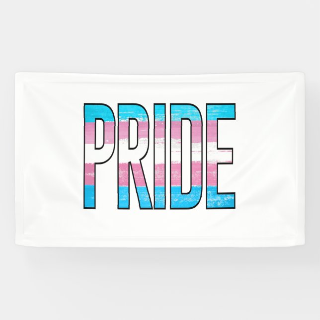 Trans Stolz Wort Banner (Horizontal)