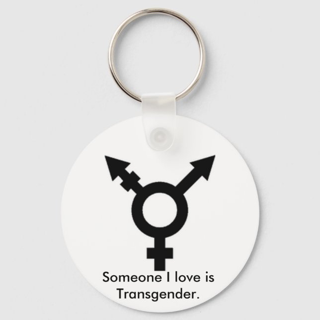 trans-Symbol, Jemand I Liebe ist Transgender. Schlüsselanhänger (Vorderseite)