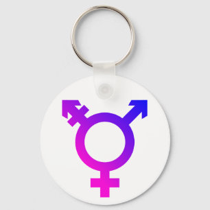 Trans*-Symbol pink/blau Schlüsselanhänger