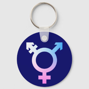 Trans*-Symbol pink/blau/weiß Schlüsselanhänger