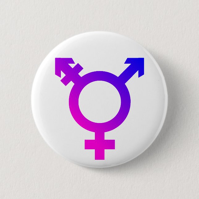 Trans* Symbol rosa/blau Button (Vorderseite)