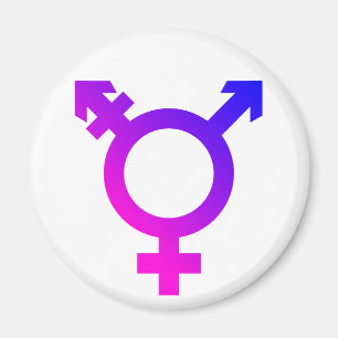 Trans* Symbol rosa/blau Magnet