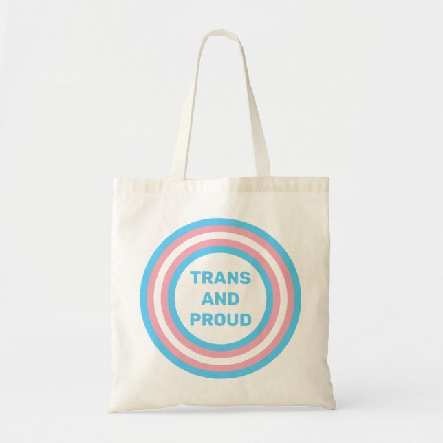 Trans und Proud Tragetasche (Vorne)