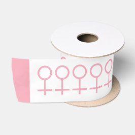 Trans Women sind weibliches Symbol Strichmännchen Satinband