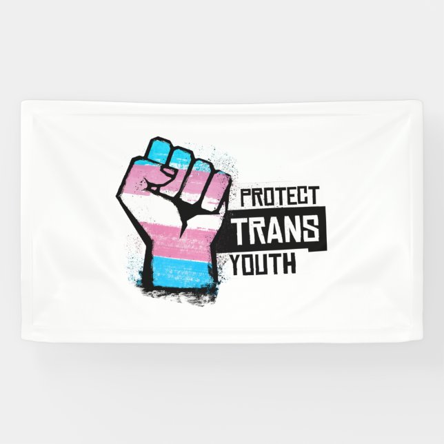 Trans Youth schützen - Stolz zuerst Banner (Horizontal)