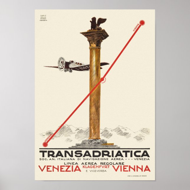 Transadriatica Italien Vintage Poster 1925 (Vorne)