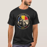 Transalpina Rumänien Motorrad T-Shirt<br><div class="desc">Transalpina in einem Vintagen,  bedrückten Stil Emblem gemacht. Es ist eine landschaftliche Straße,  die in Rumänien zu finden ist.</div>