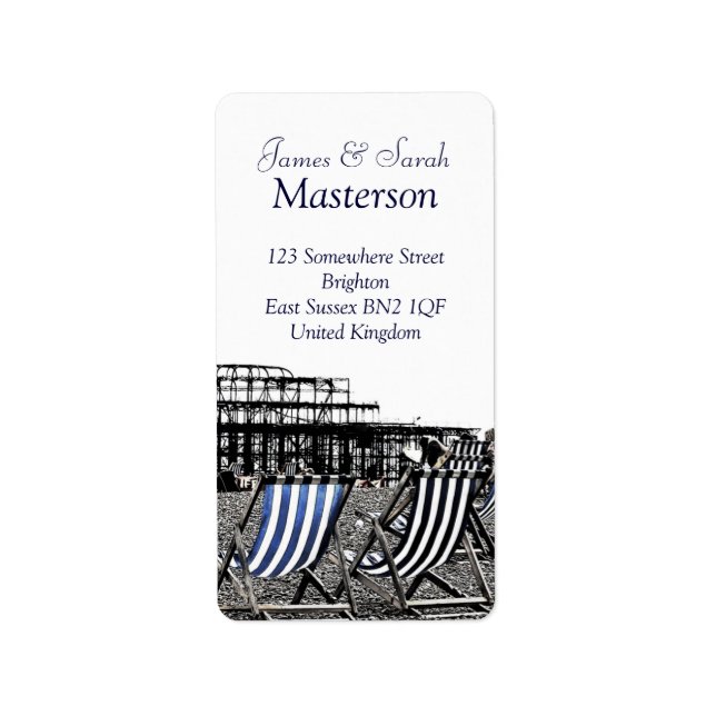 Transats Brighton Pier (UK) Sticker Étiquette (Devant)