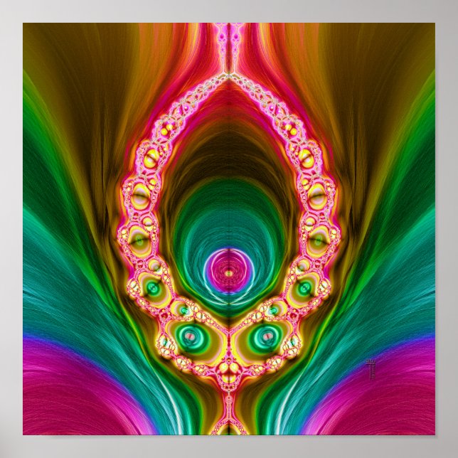 Transcendent Alien V3 (12" x 12") Art Print Poster (Vorne)