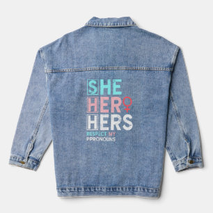 Transexual sie ihre Pronos Trans Women Trans Jeansjacke