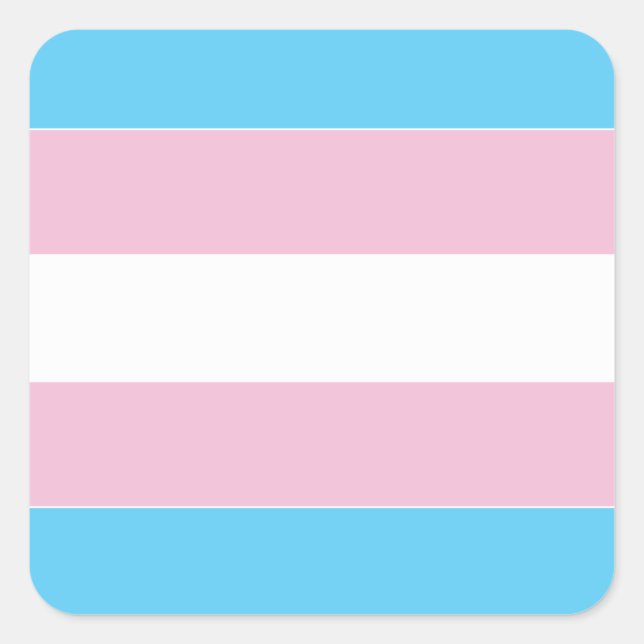Transexual-Stolperflagge Quadratischer Aufkleber (Vorderseite)
