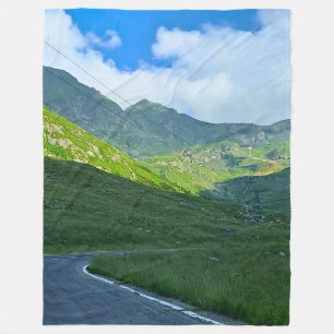 Transfagarasan Alpine Ansicht – Rumänien Bergkunst Fleecedecke
