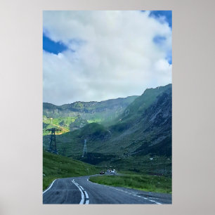 Transfagarasan-Straße – Karpaten-Gebirgsdruck Poster