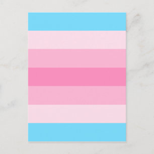 transfeminine Flagge Postkarte