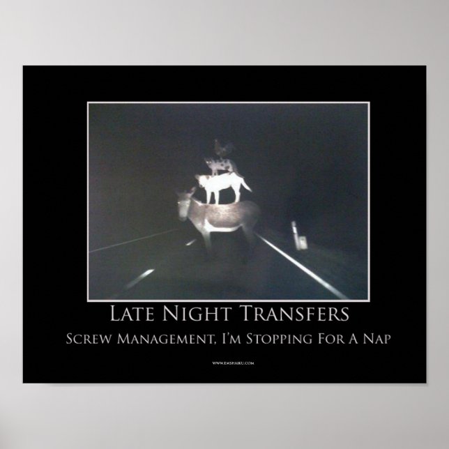 Transferts de fin de nuit Poster motivationnel (Devant)