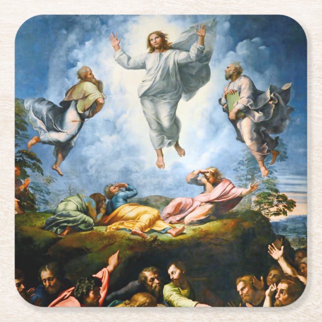 Transfiguration, Raphael Rechteckiger Pappuntersetzer (Vorderseite)