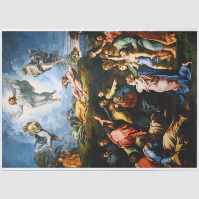 Transfiguration, Raphael Seidenpapier (Vorderseite)