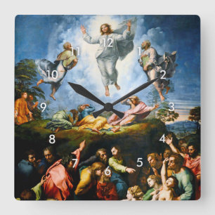 Transfiguration, Raphael Square Wall Clock Quadratische Wanduhr