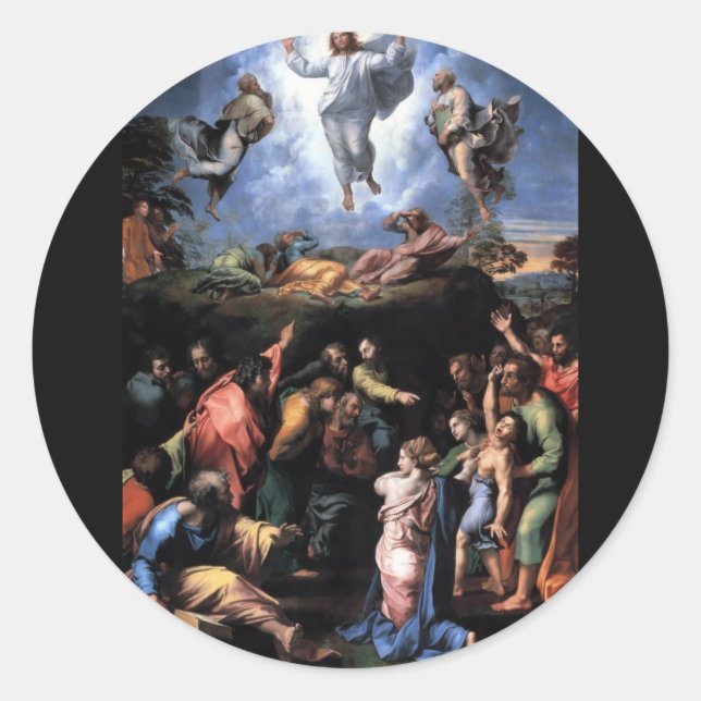 TRANSFIGURATION VON JESUS RUNDER AUFKLEBER (Vorderseite)