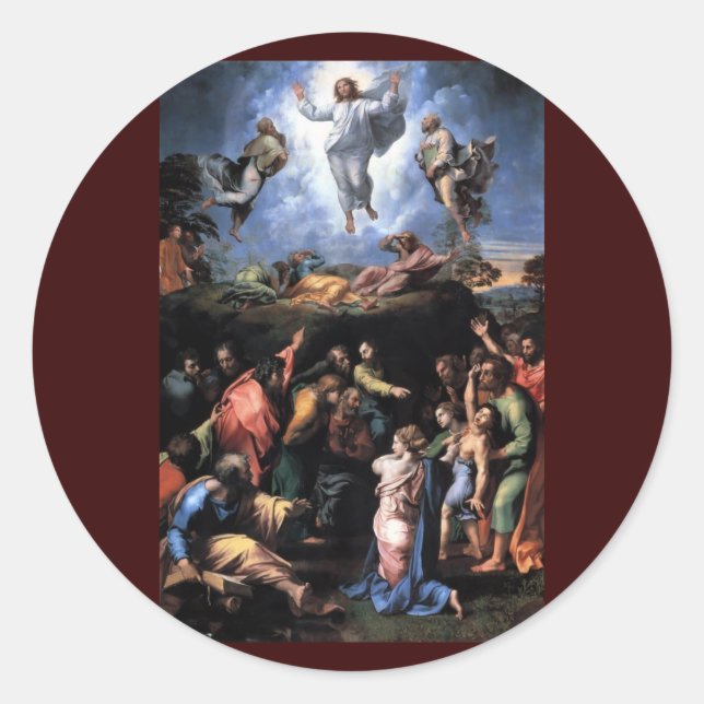 TRANSFIGURATION VON JESUS RUNDER AUFKLEBER (Vorderseite)