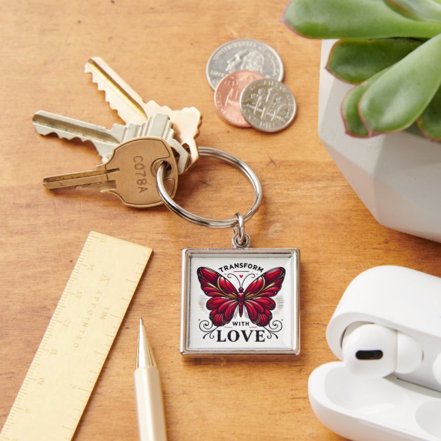 Transform with Love Keychain – Symbol of Change Schlüsselanhänger (Schreibtisch)