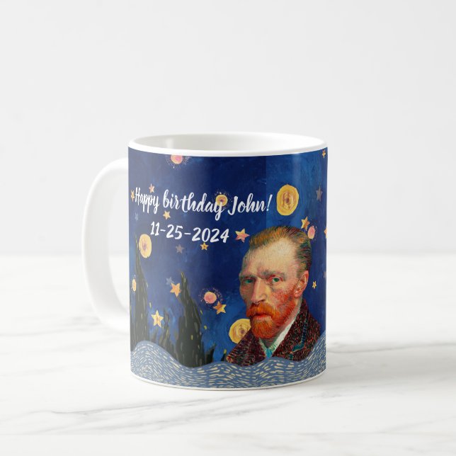 Transform Your Space with Van Gogh's Starry Night  Kaffeetasse (Vorderseite Links)