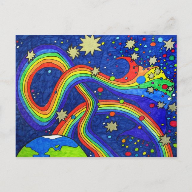 Transformation en carte postale bleue (Devant)