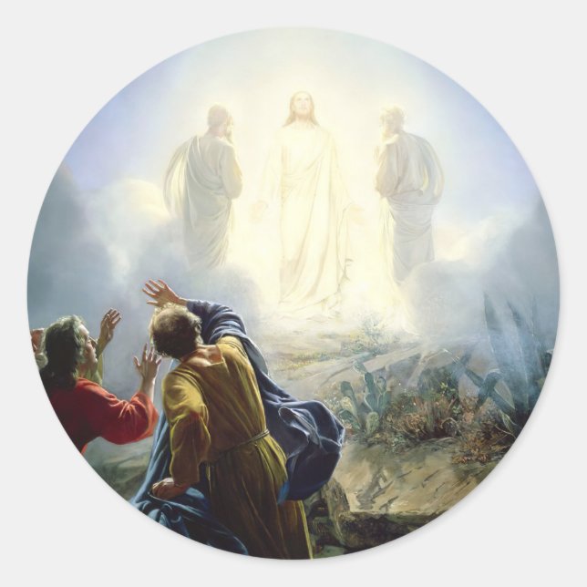 Transformation Jesu, Runder Aufkleber (Vorderseite)