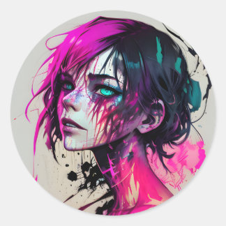 Transformation Runder Aufkleber