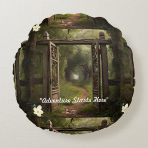 "Transformative Reise" Rundes Kissen