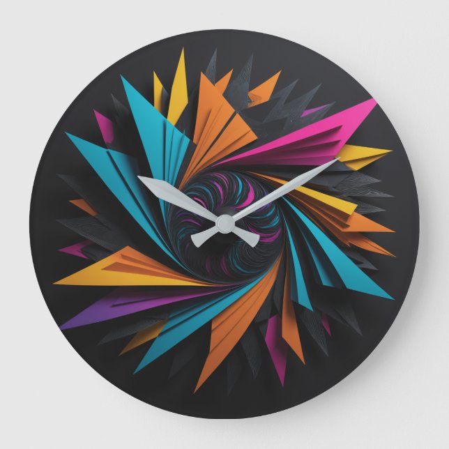 Transformatives Design Große Wanduhr (Vorderseite)
