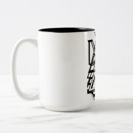Transformer-Roboter-Oberfläche in Dreieck-Tasse Zweifarbige Tasse