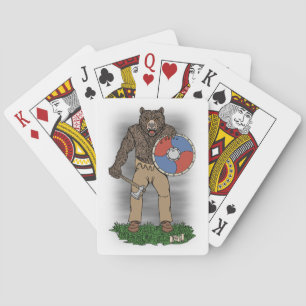 Transformierte Viking Berserker oder Werebear Spielkarten