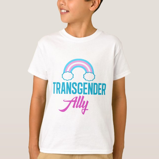 Transgender alliierte Niedliche Kinder T-Shirt (Vorderseite)