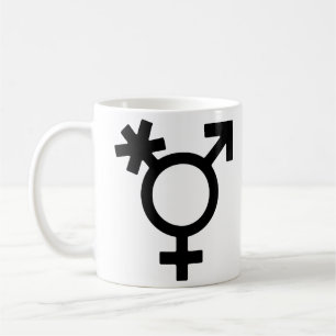 Transgender Alternativesymbol für das Geschlecht Kaffeetasse