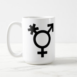 Transgender Alternativesymbol für das Geschlecht Kaffeetasse