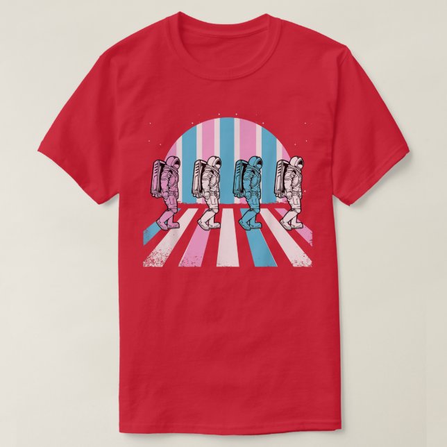 Transgender Astronaut LGBT-Q Space-man Moon Trans T-Shirt (Design vorne)