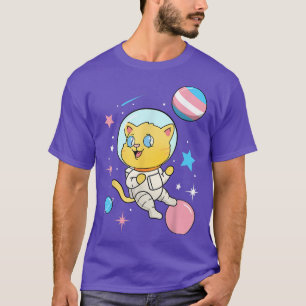 Transgender Astronautenkatze im Weltraum Trans Pri T-Shirt