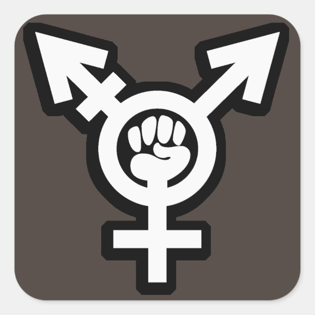 Transgender-Aufkleber-Set Quadratischer Aufkleber (Vorderseite)