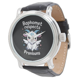 Transgender Baphomet respektiert Pronomen Trans Pr Armbanduhr