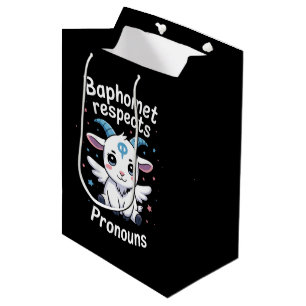 Transgender Baphomet respektiert Pronomen Trans Pr Mittlere Geschenktüte