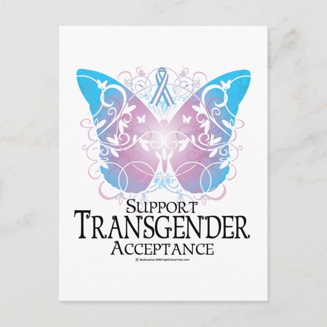 Transgender Butterfly Postkarte (Vorderseite)